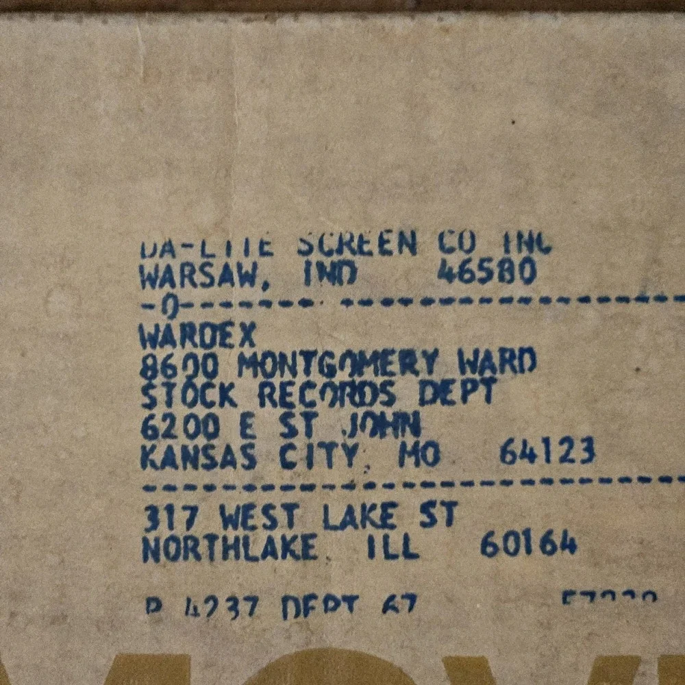 Da-Lite Projector Slide and Movie Screens- Montgomery Ward
